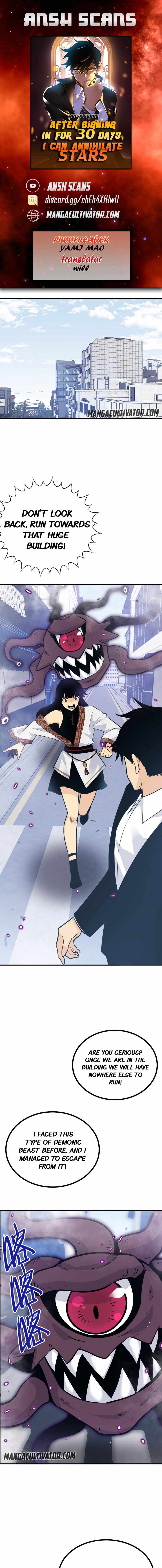 After Signing In For 30 Days, I Can Annihilate Stars chapter 8 page 1