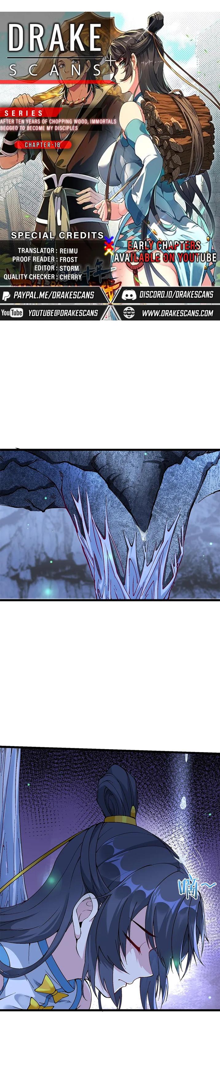 After Ten Years of Chopping Wood, Immortals Begged To Become My Disciples chapter 18 page 1