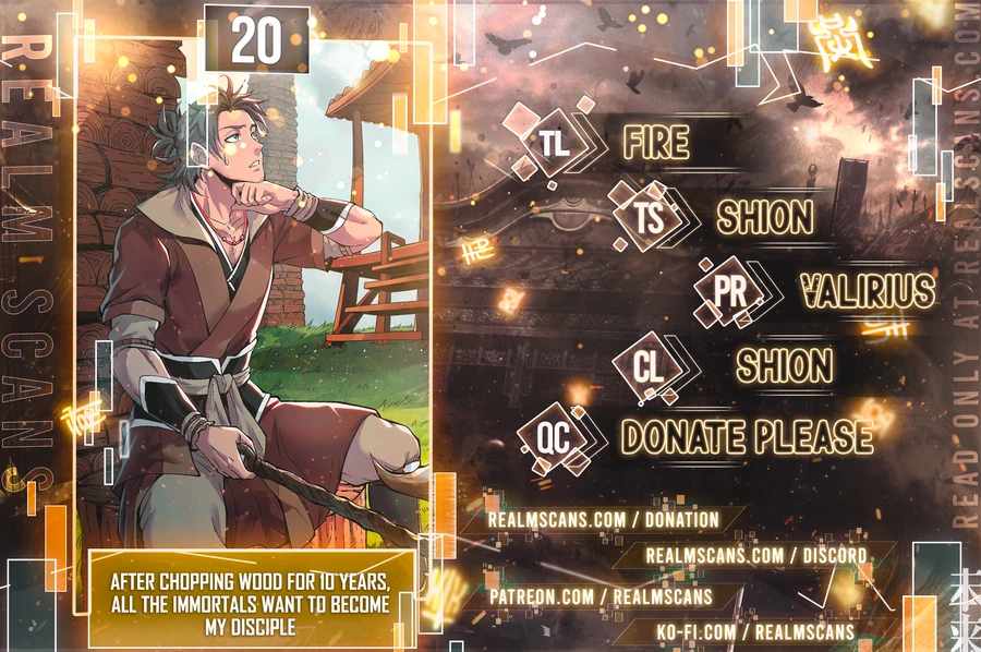 After Ten Years of Chopping Wood, Immortals Begged To Become My Disciples chapter 20 page 1