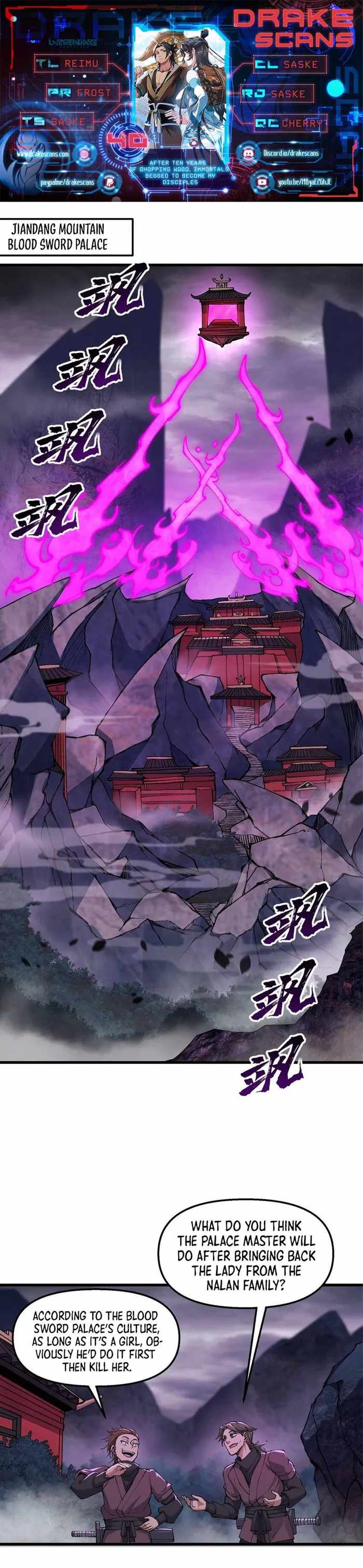 After Ten Years of Chopping Wood, Immortals Begged To Become My Disciples chapter 40 page 1