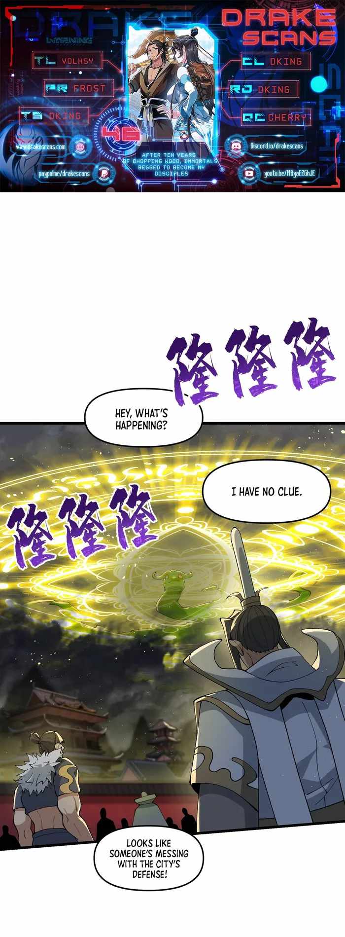 After Ten Years of Chopping Wood, Immortals Begged To Become My Disciples chapter 46 page 1