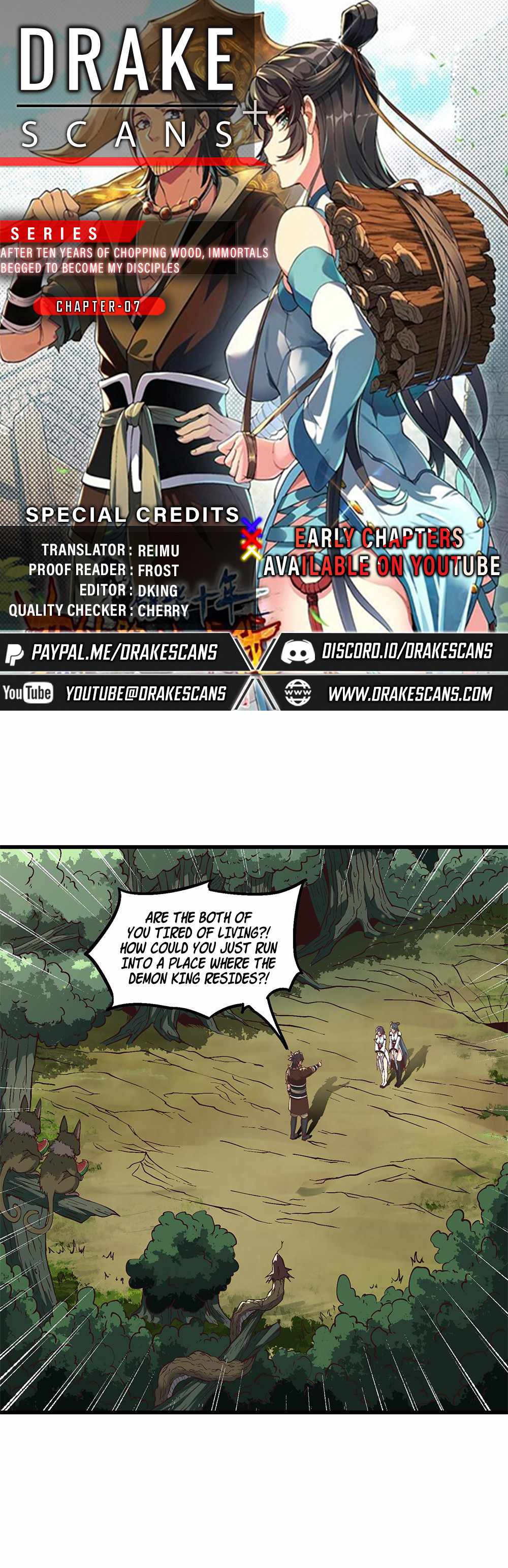 After Ten Years of Chopping Wood, Immortals Begged To Become My Disciples chapter 7 page 1