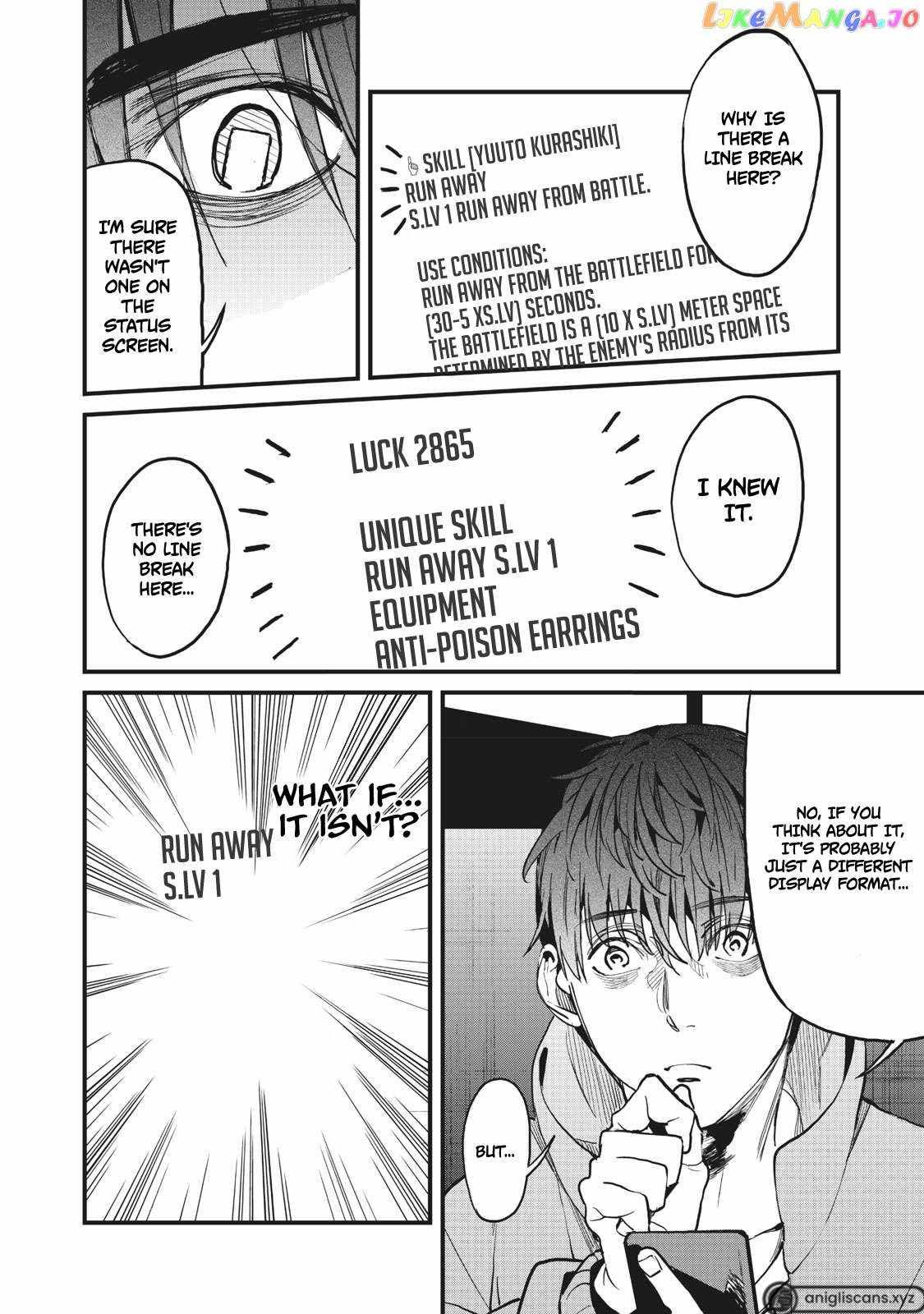 Aiming to Be the Strongest While Remaining at the Absolute Lowest Level With My Worthless Run Away Skill chapter 2 page 34