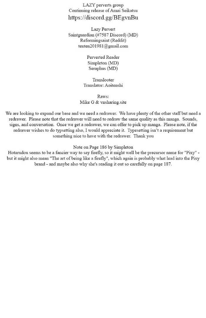 Amai Seikatsu chapter 183 page 1