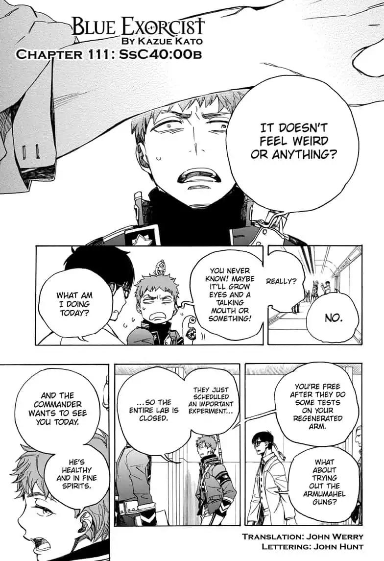 Ao no Exorcist chapter 111 page 1