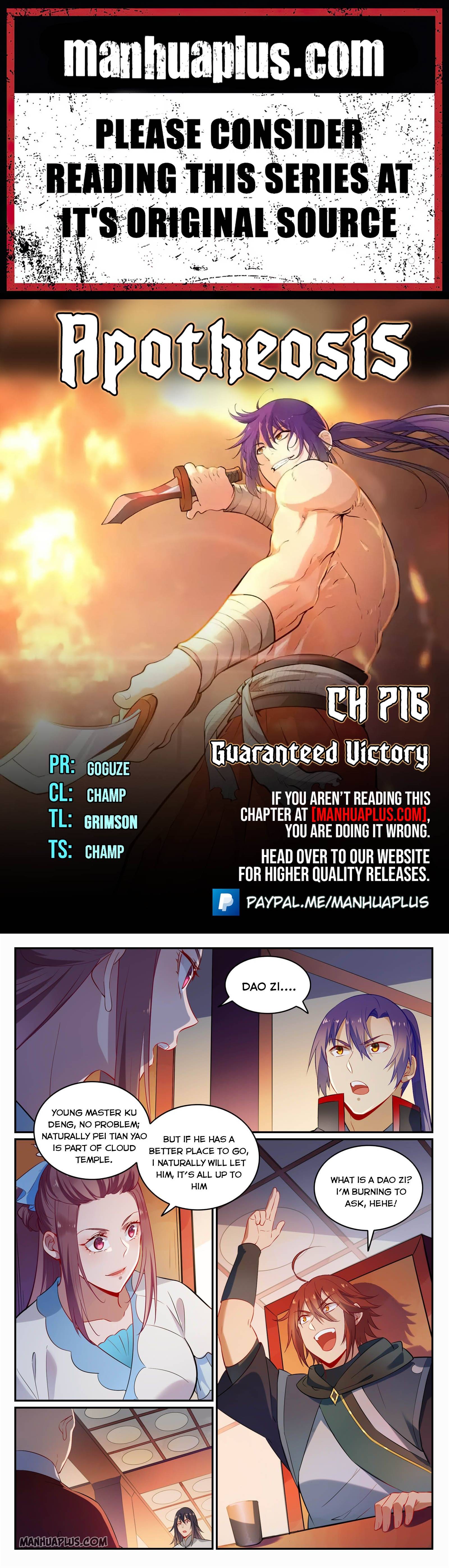 Apotheosis – Ascension to Godhood chapter 716 page 1