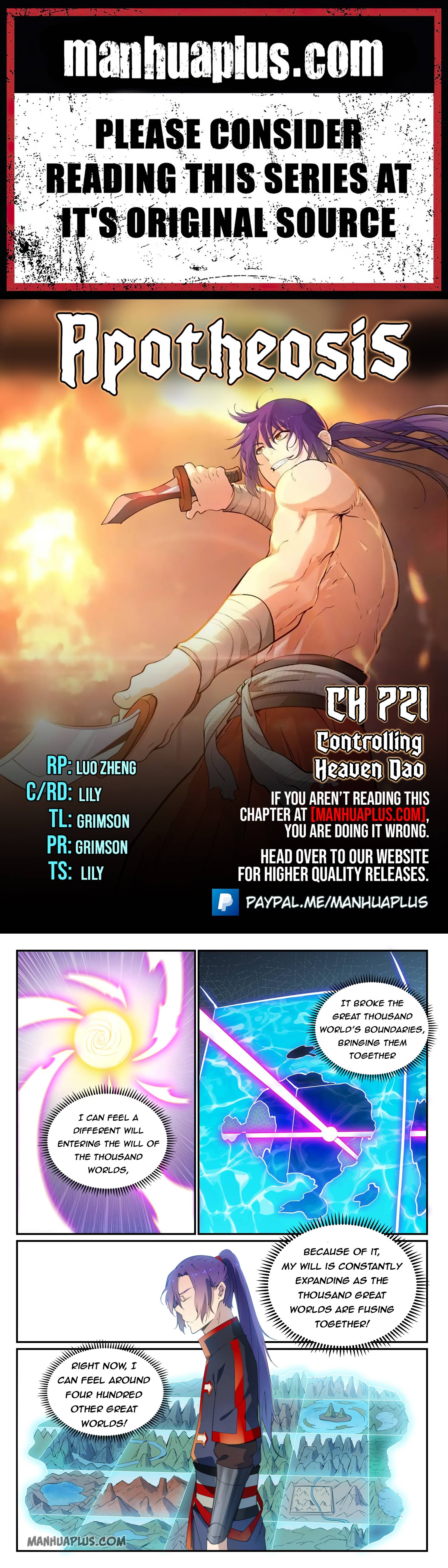 Apotheosis – Ascension to Godhood chapter 721 page 1