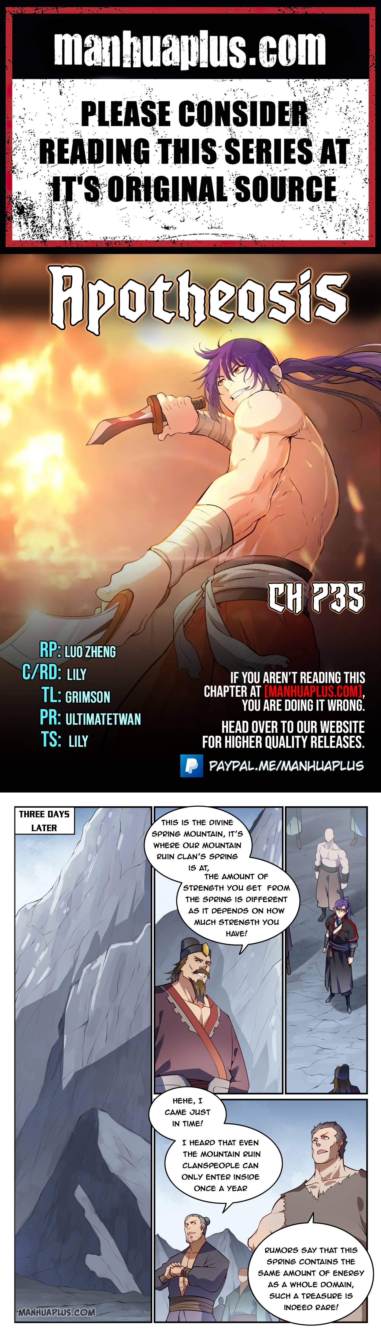 Apotheosis – Ascension to Godhood chapter 735 page 1