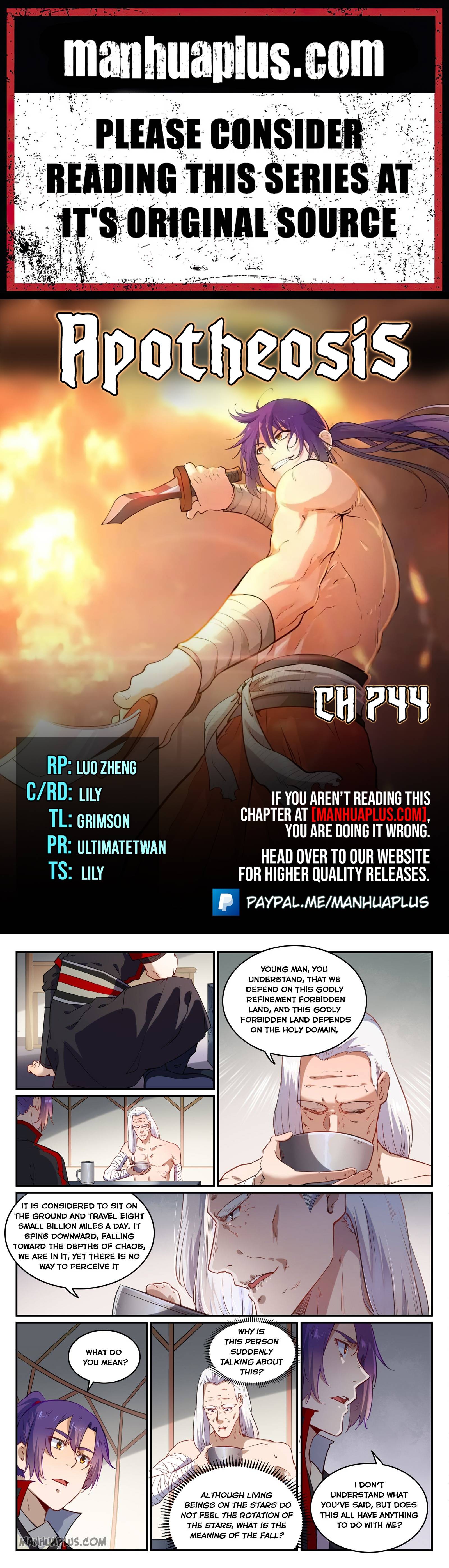 Apotheosis – Ascension to Godhood chapter 744 page 1