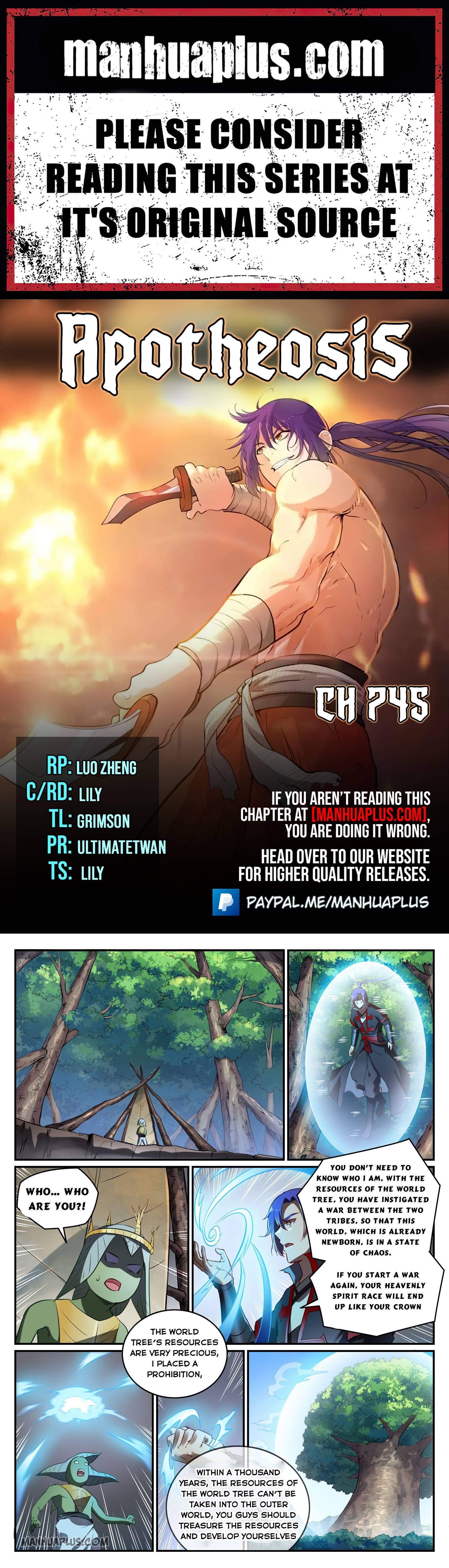 Apotheosis – Ascension to Godhood chapter 745 page 1