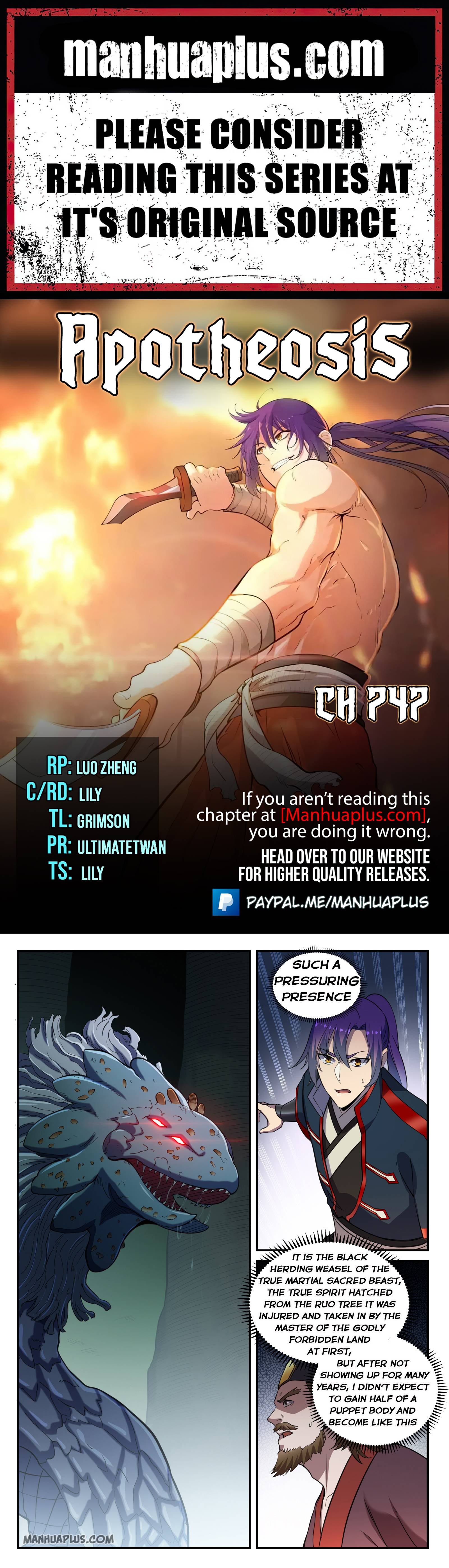 Apotheosis – Ascension to Godhood chapter 747 page 1