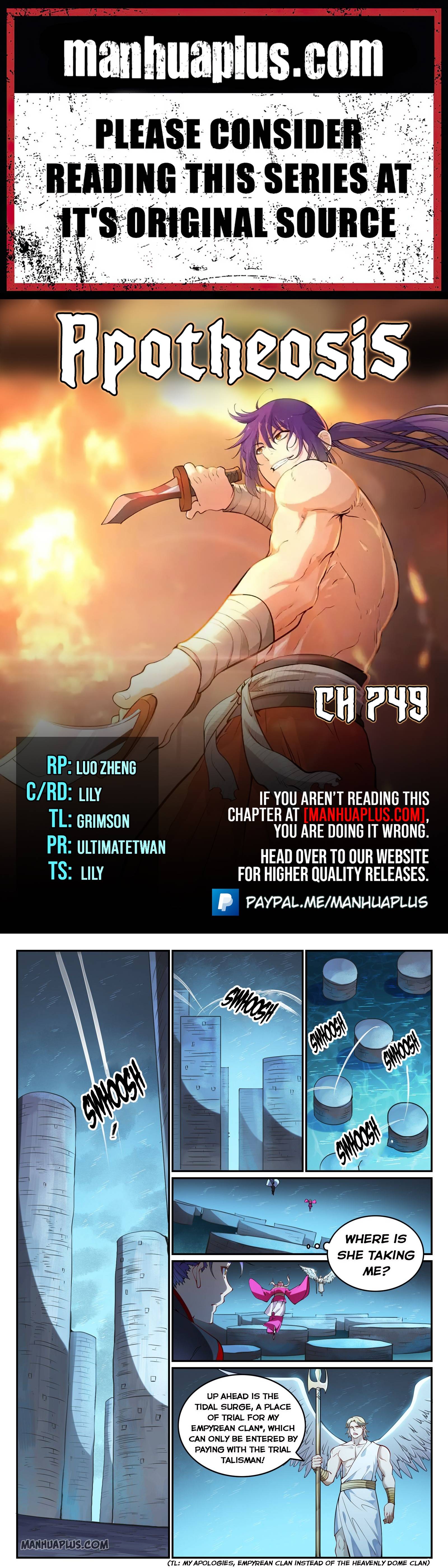 Apotheosis – Ascension to Godhood chapter 749 page 1