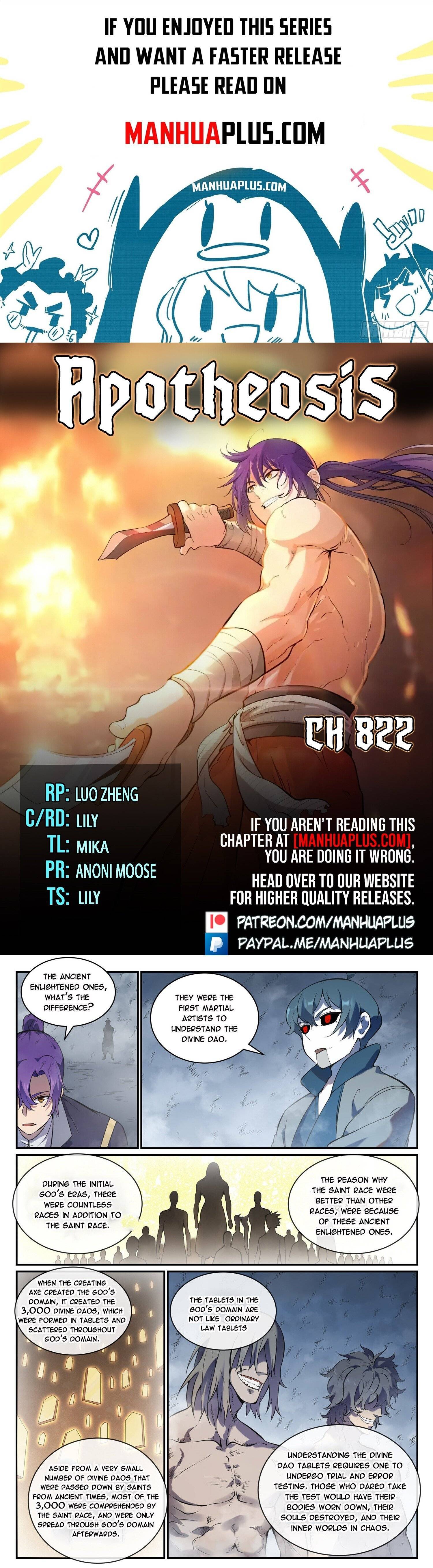 Apotheosis – Ascension to Godhood chapter 822 page 1