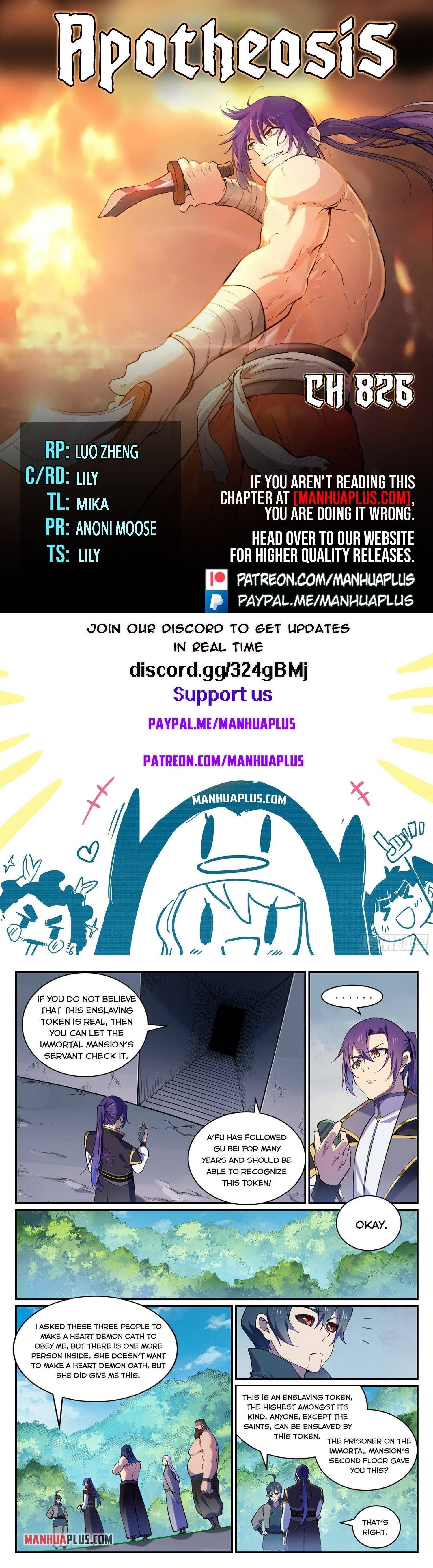 Apotheosis – Ascension to Godhood chapter 826 page 1