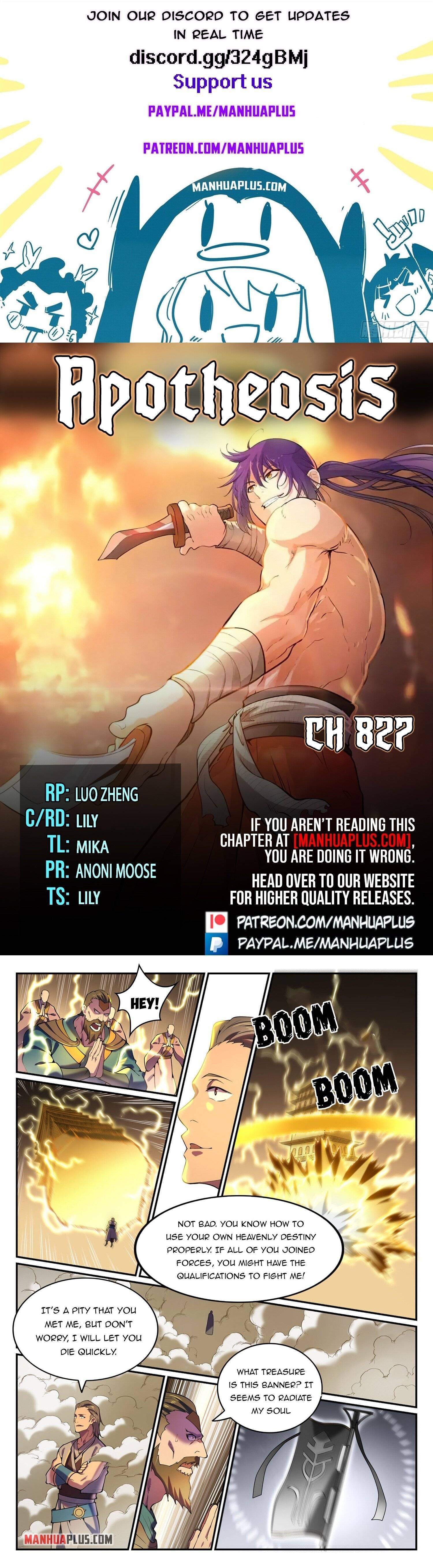 Apotheosis – Ascension to Godhood chapter 827 page 1