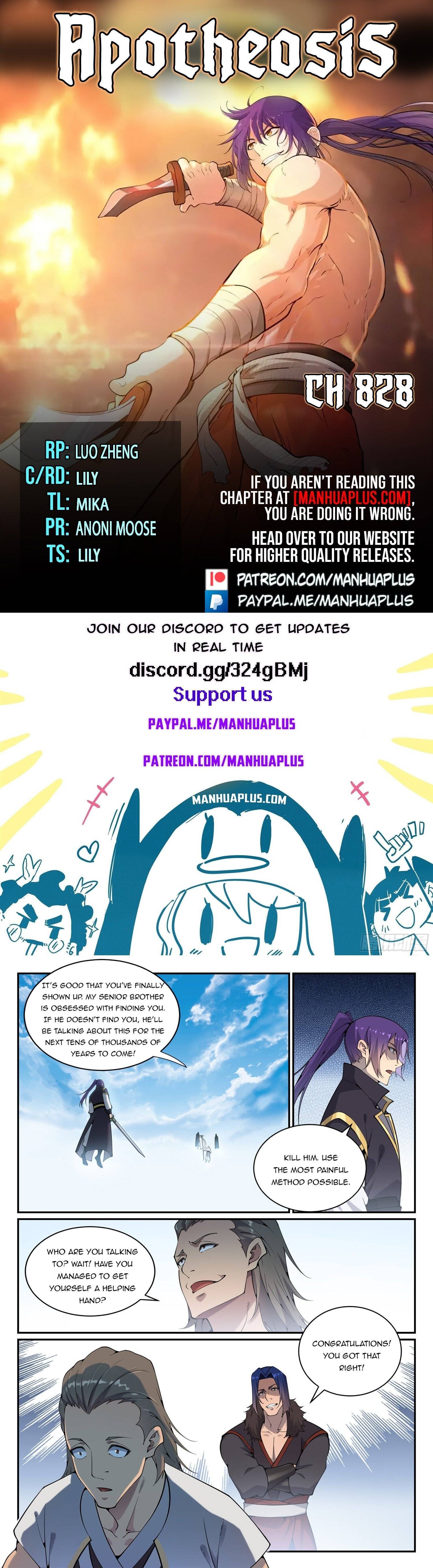 Apotheosis – Ascension to Godhood chapter 828 page 1