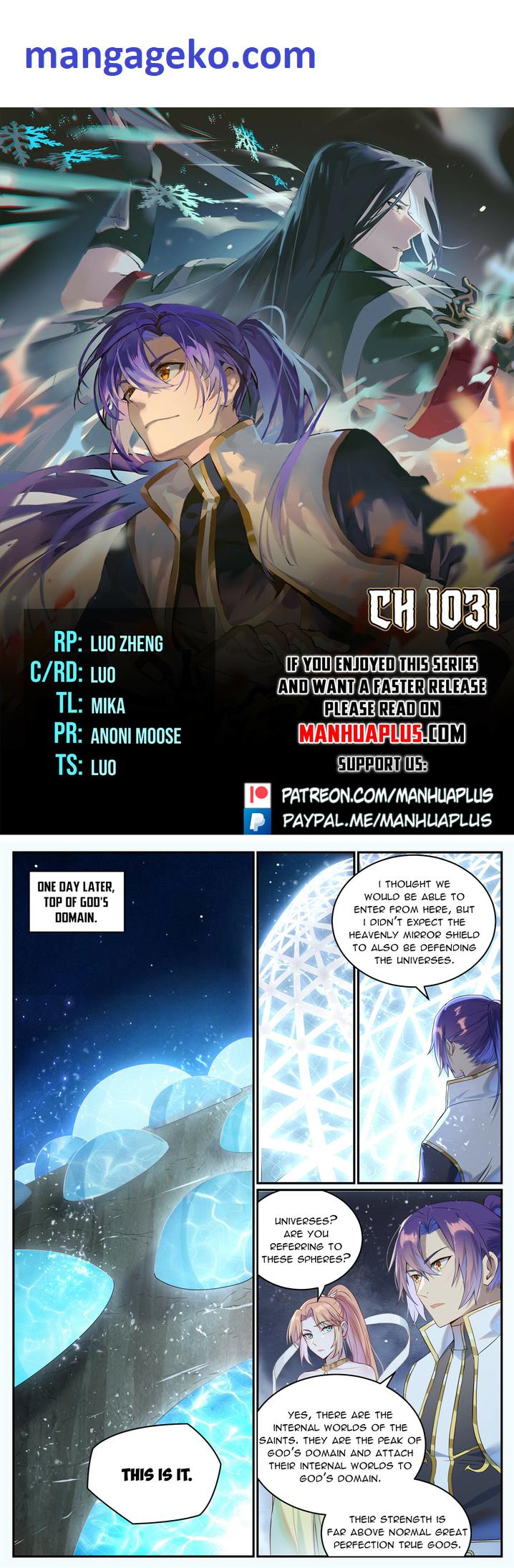 Apotheosis - Elevation to the status of a god chapter 1031 page 1