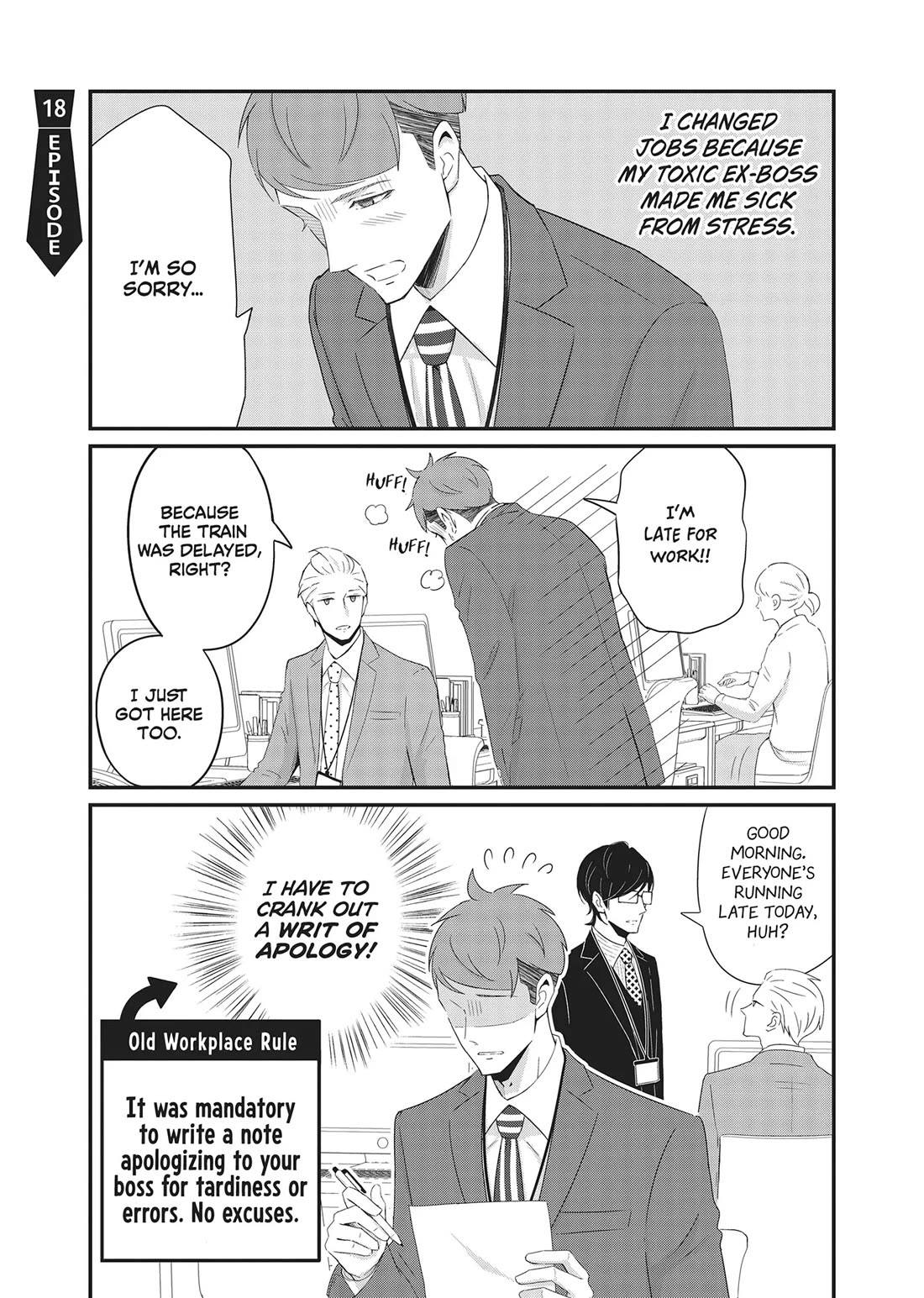 Atarashii Joushi wa Dotennen chapter 18 page 1