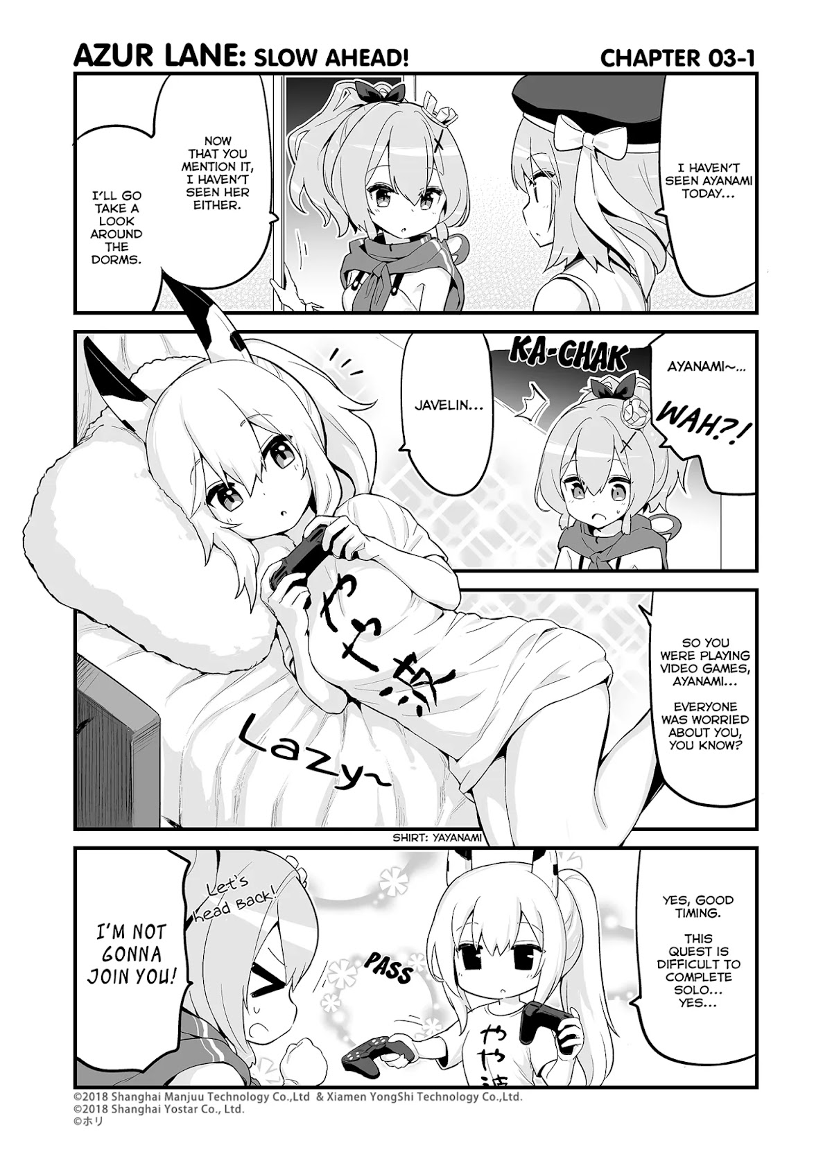 Azur Lane 4-koma: Slow Ahead chapter 3 page 1