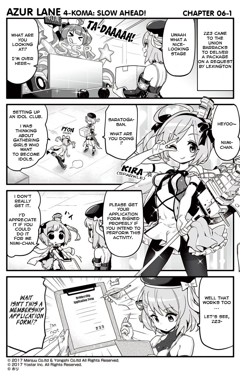 Azur Lane 4-koma: Slow Ahead chapter 6 page 1