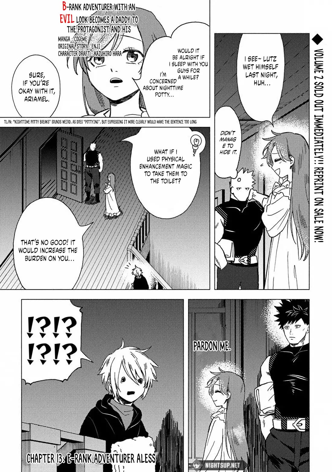 B-Rank Adventurer With a Bad Guy Face Becomes a Father for the Hero and His Childhood Friends chapter 13 page 1