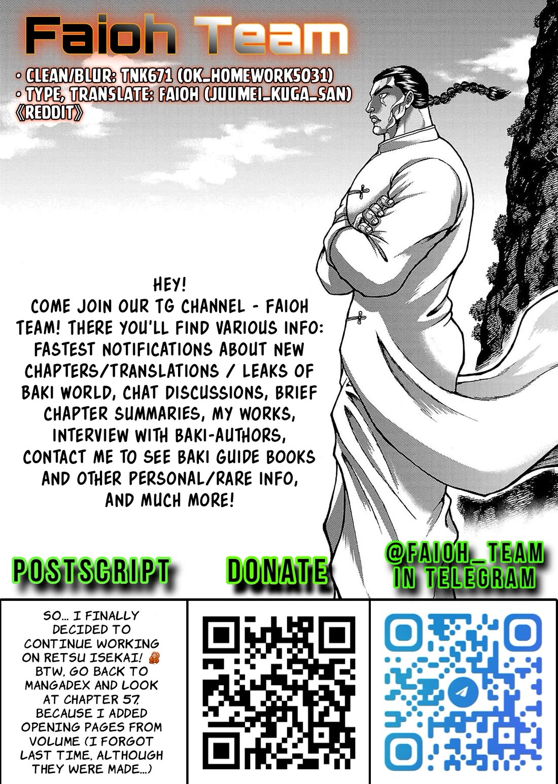 Baki Side Story - Retsu Kaioh Doesn't Mind Even if it's in another World chapter 60 page 19