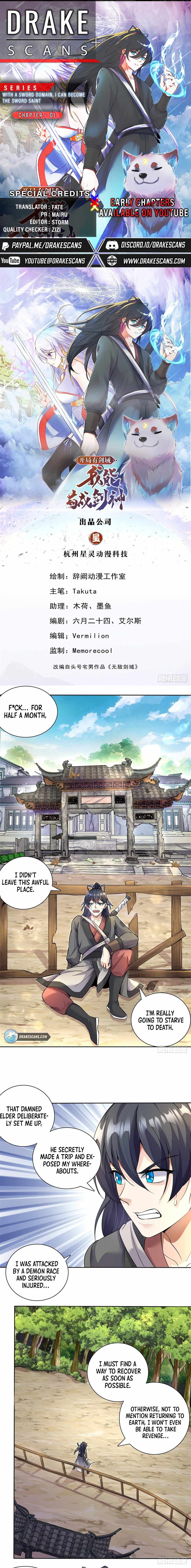 Becoming A Sword Deity By Expanding My Sword Domain chapter 1 page 1