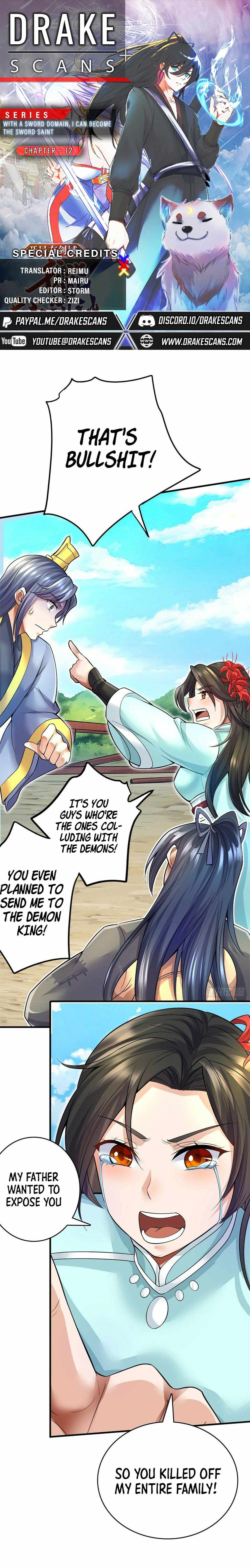 Becoming A Sword Deity By Expanding My Sword Domain chapter 12 page 1