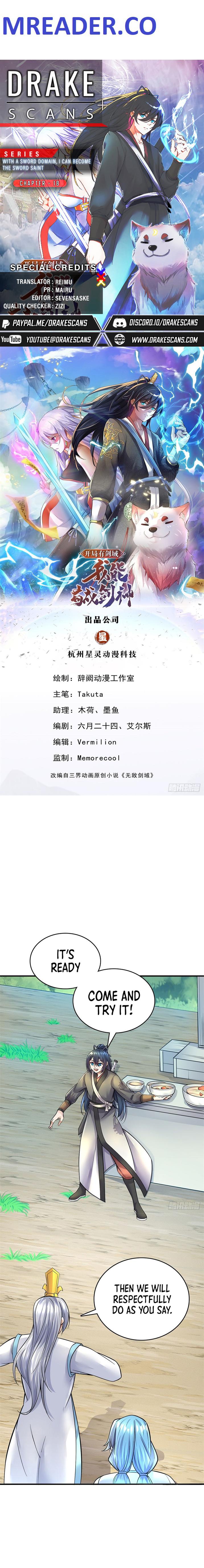 Becoming A Sword Deity By Expanding My Sword Domain chapter 18 page 1