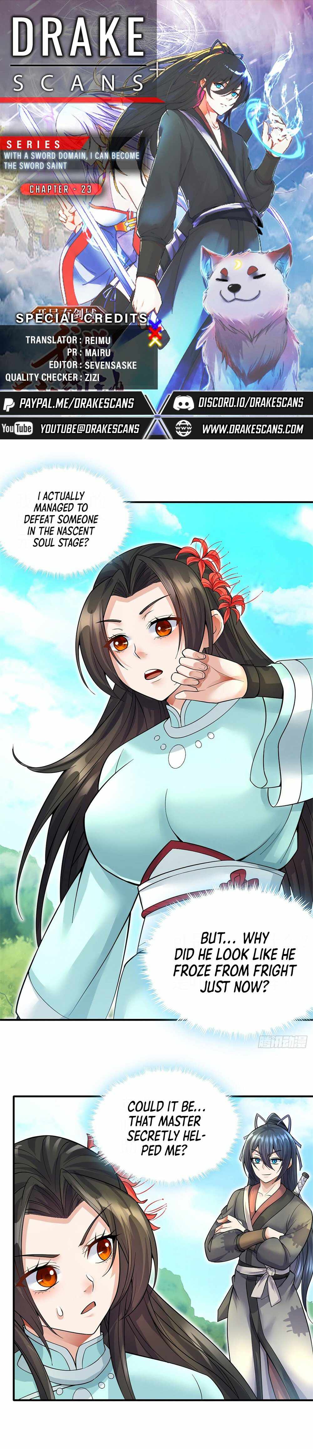 Becoming A Sword Deity By Expanding My Sword Domain chapter 23 page 1