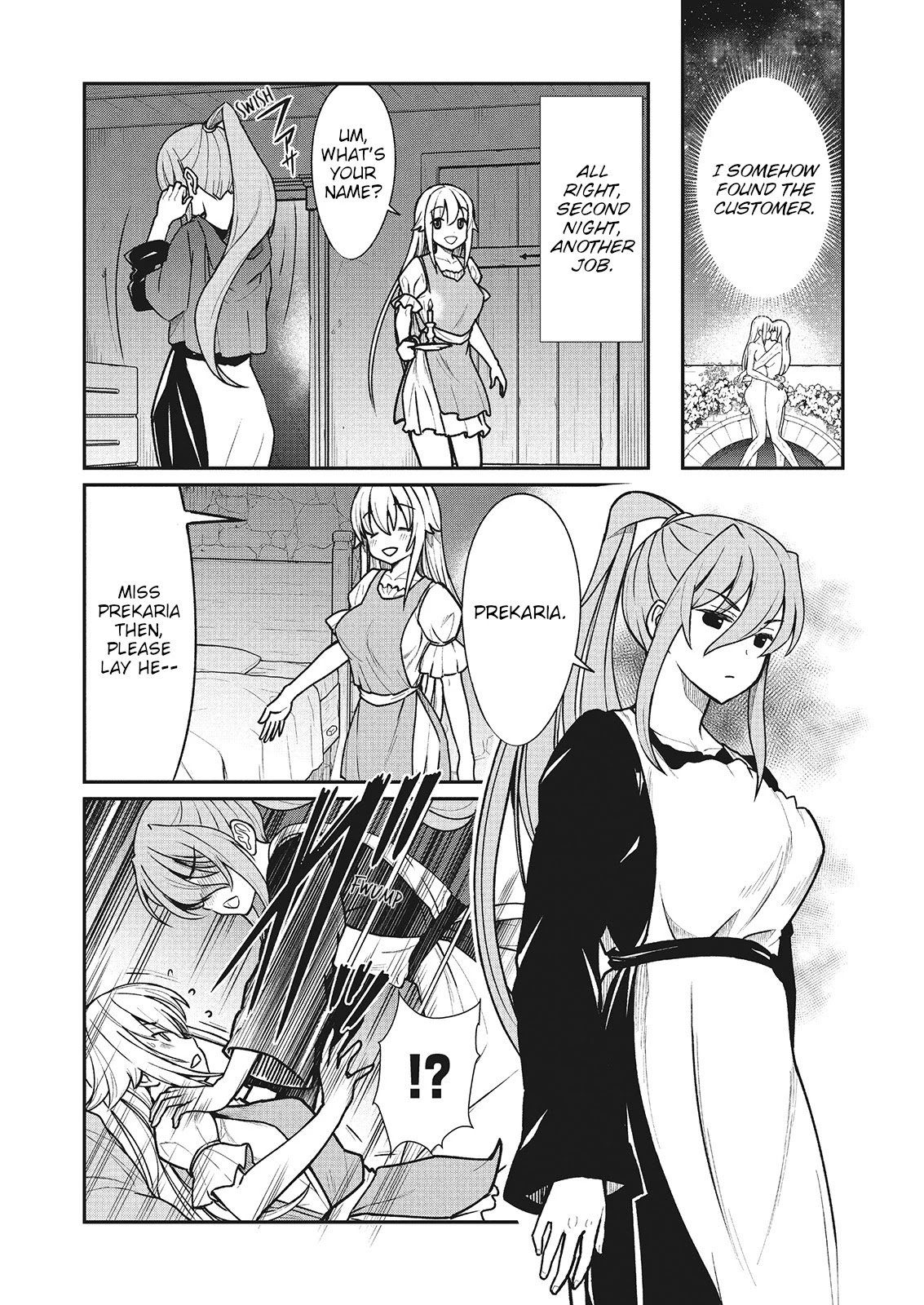 Becoming Princess Knight and Working at Yuri Brothel chapter 2 page 12