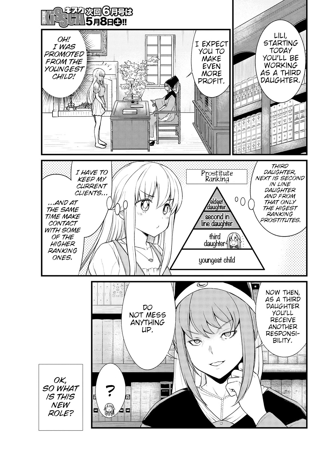 Becoming Princess Knight and Working at Yuri Brothel chapter 7 page 21