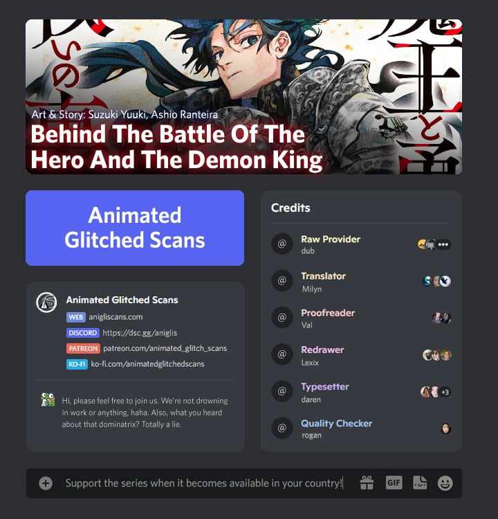 Behind the battle of The Hero and The Demon King chapter 9.2 page 1