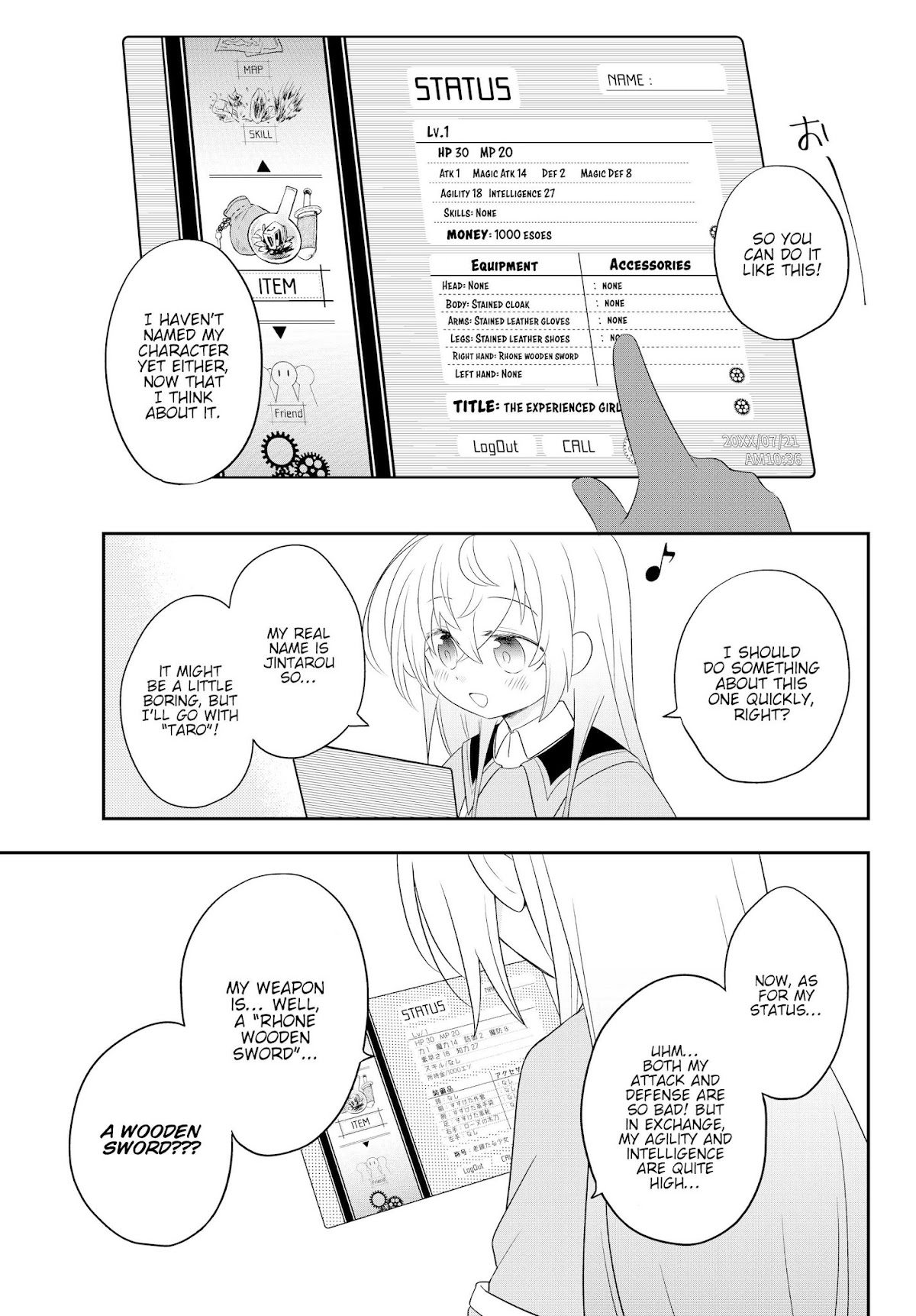 Bishoujo ni Natta kedo, Netoge Haijin Yattemasu chapter 3.1 page 8