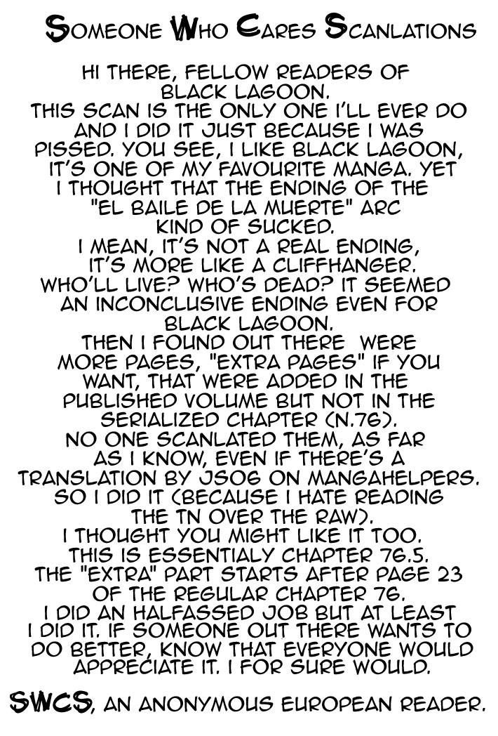 Black Lagoon chapter 76.5 page 1