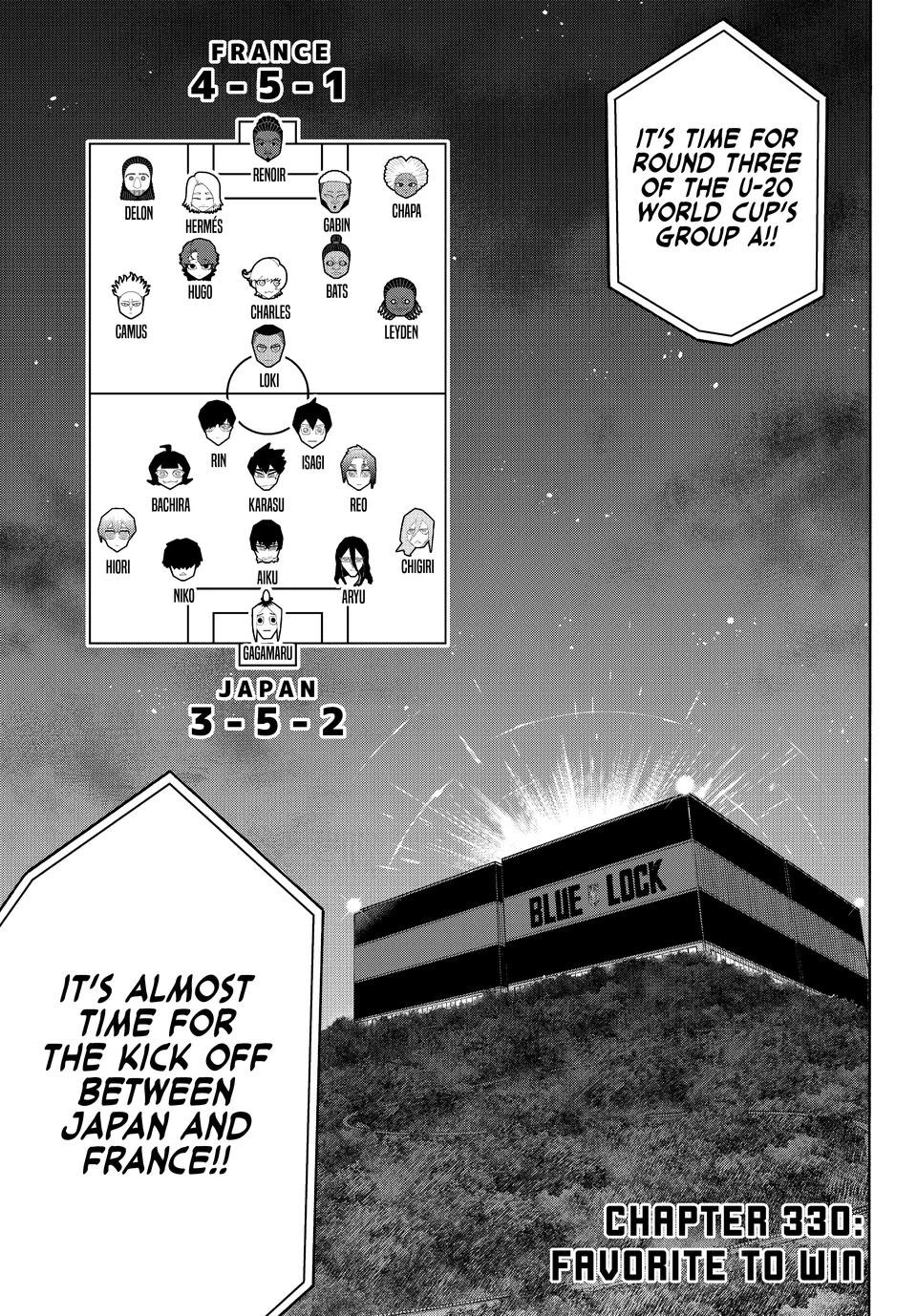 Blue Lock chapter 330 page 1