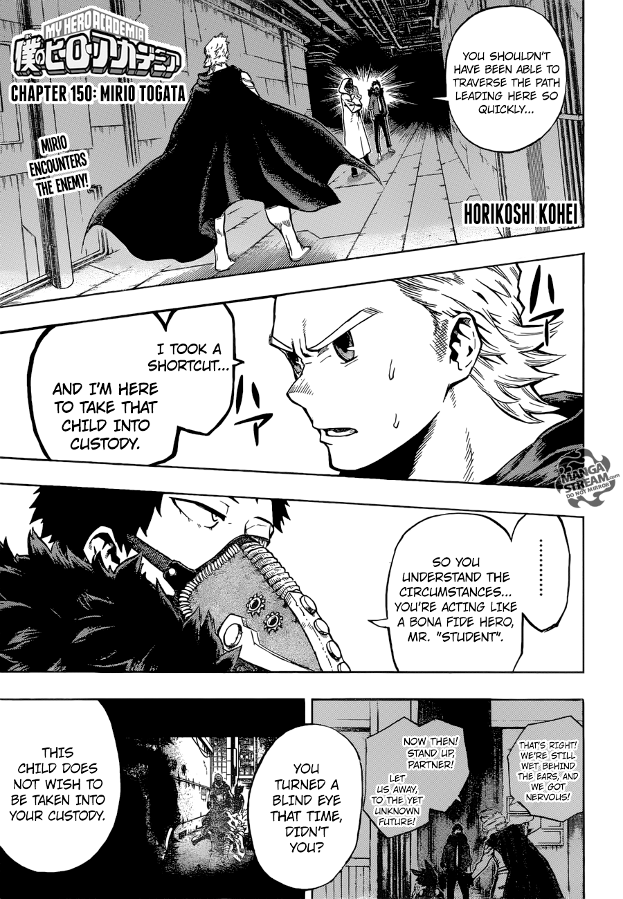 Boku no Hero Academia chapter 150 page 1