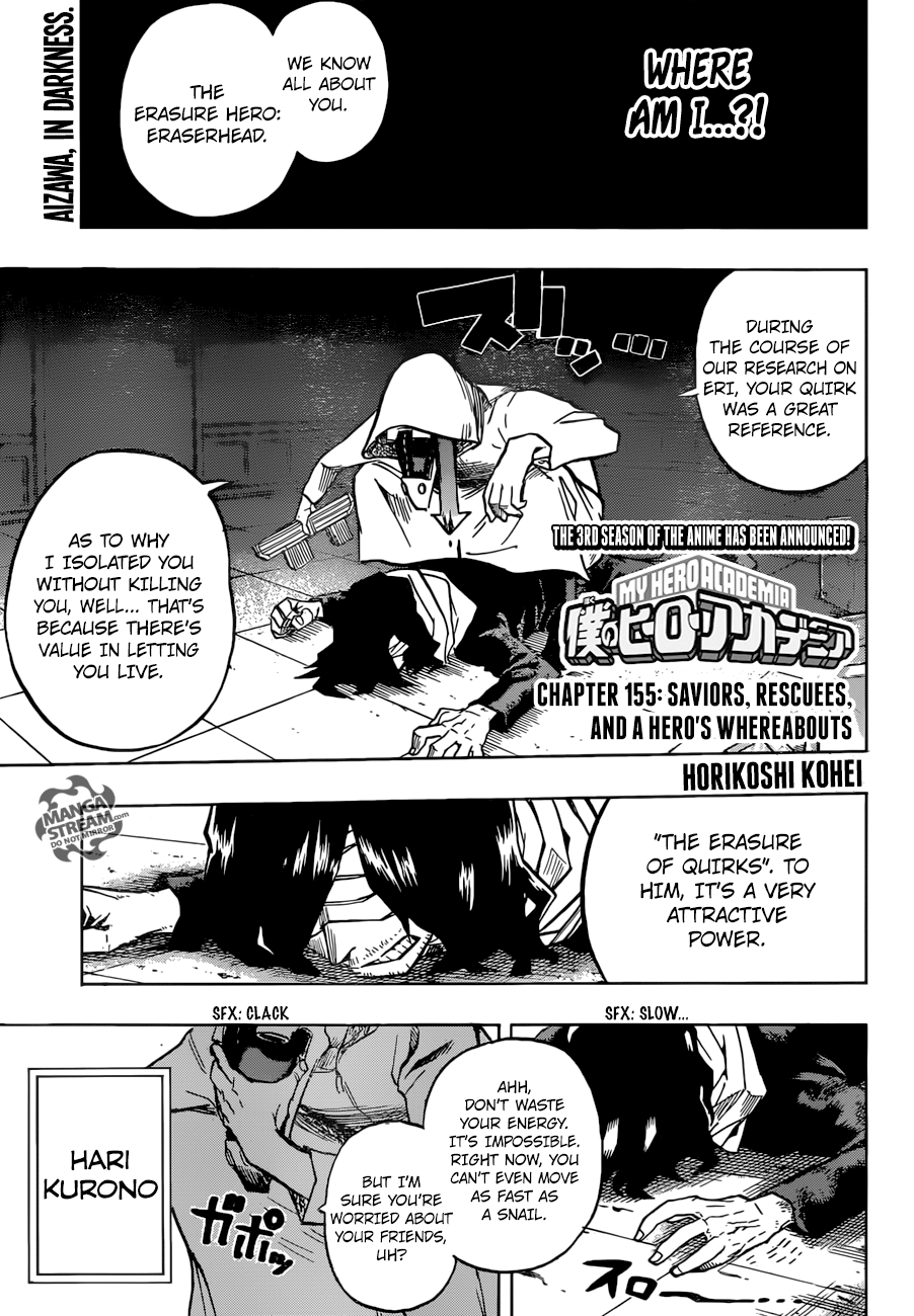 Boku no Hero Academia chapter 155 page 1