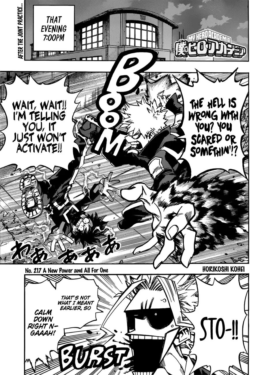 Boku no Hero Academia chapter 217 page 1