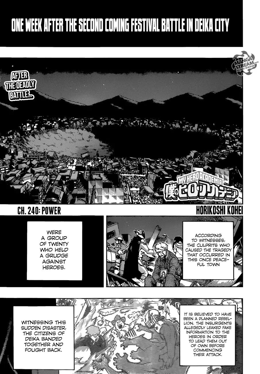 Boku no Hero Academia chapter 240 page 1