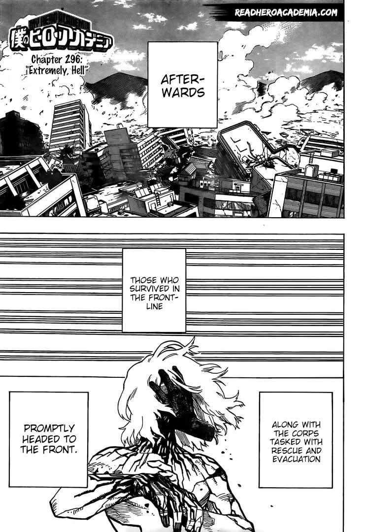 Boku no Hero Academia chapter 296 page 1