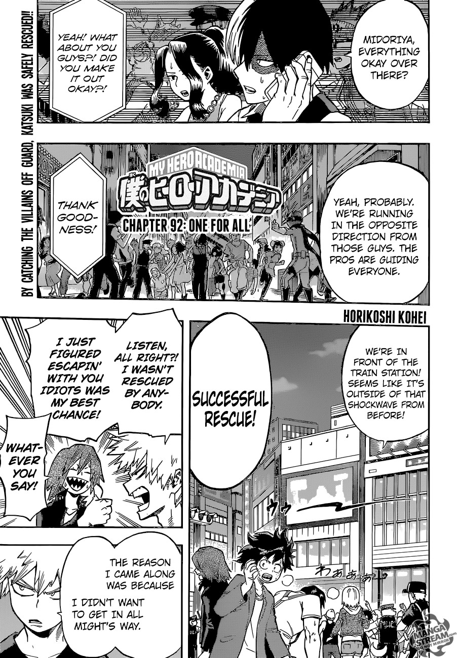 Boku no Hero Academia chapter 92 page 1