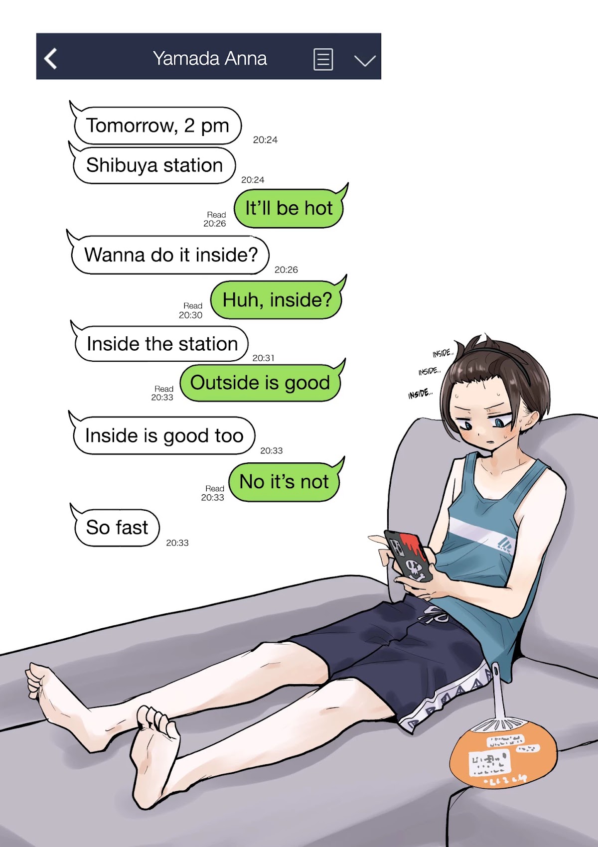 Boku no Kokoro no Yabai Yatsu chapter 100.6 page 2