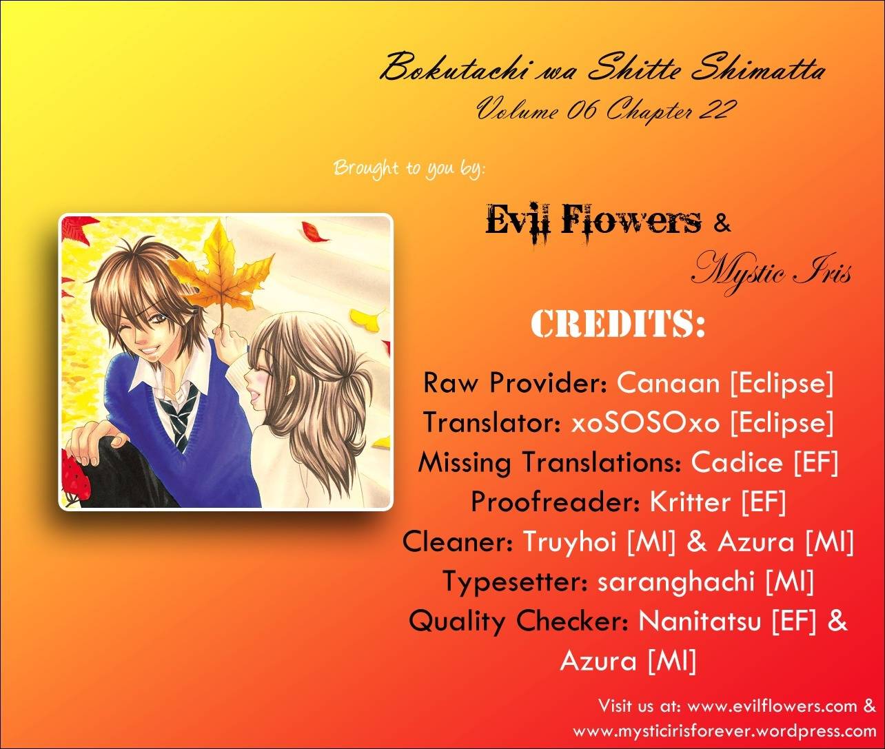 Bokutachi wa Shitte Shimatta chapter 22 page 1