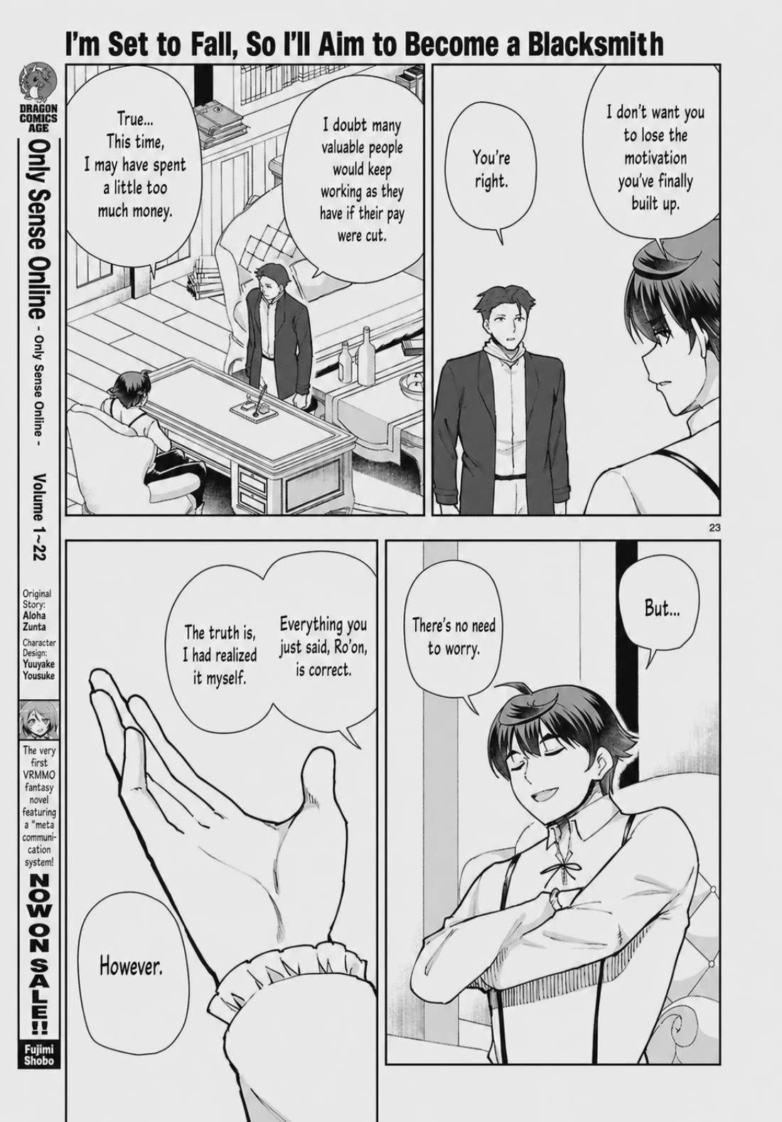 Botsuraku Youtei Nanode, Kajishokunin wo Mezasu chapter 105 page 23