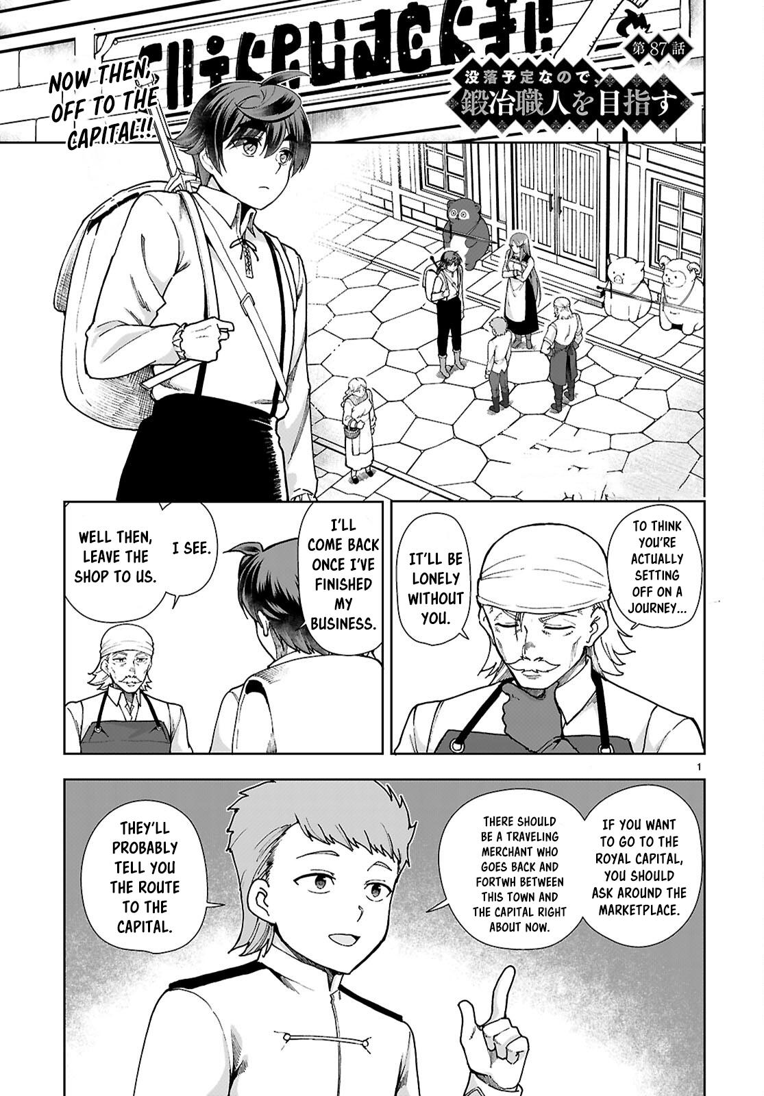 Botsuraku Youtei Nanode, Kajishokunin wo Mezasu chapter 87 page 1