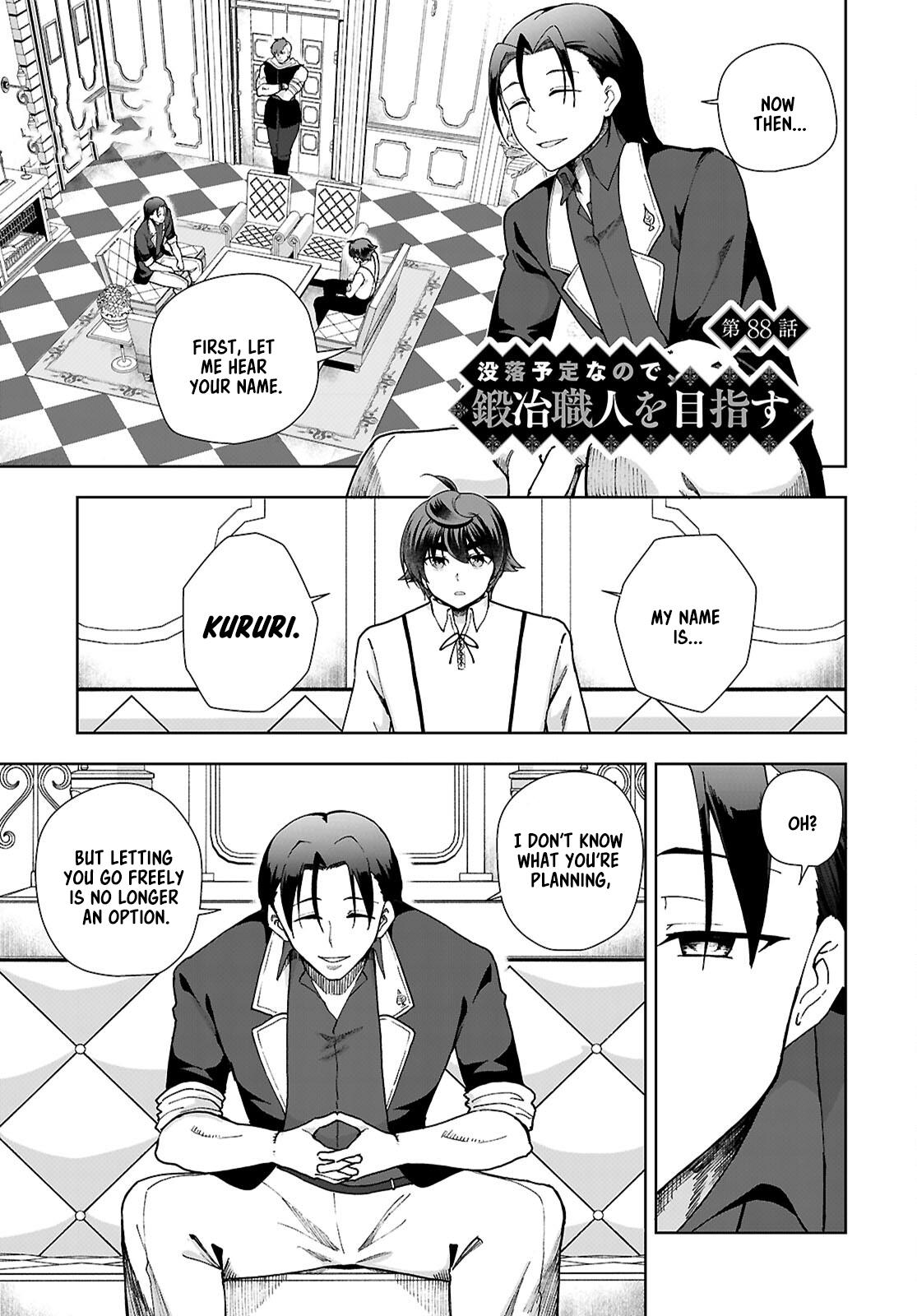 Botsuraku Youtei Nanode, Kajishokunin wo Mezasu chapter 88 page 1