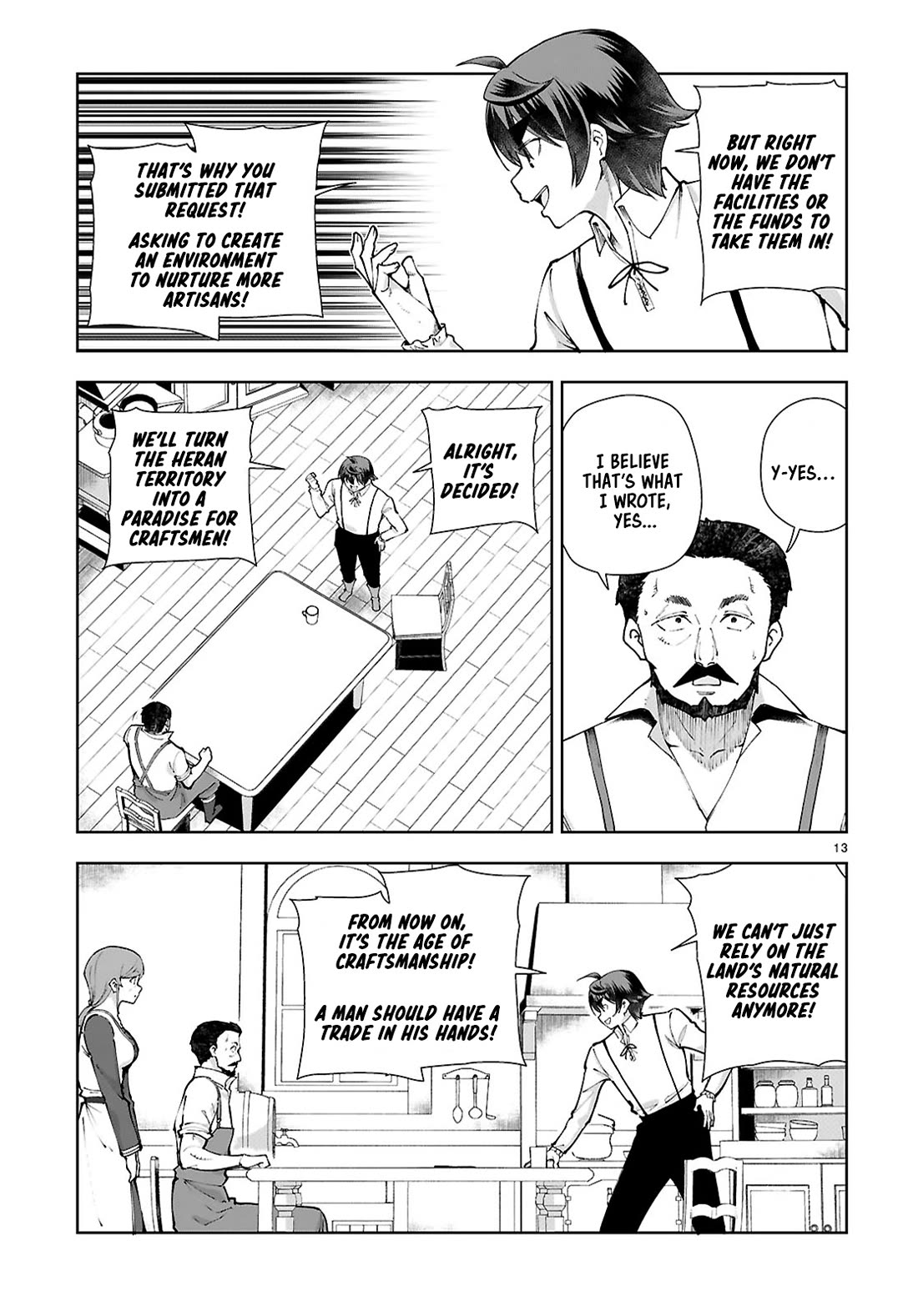 Botsuraku Youtei Nanode, Kajishokunin wo Mezasu chapter 97 page 13