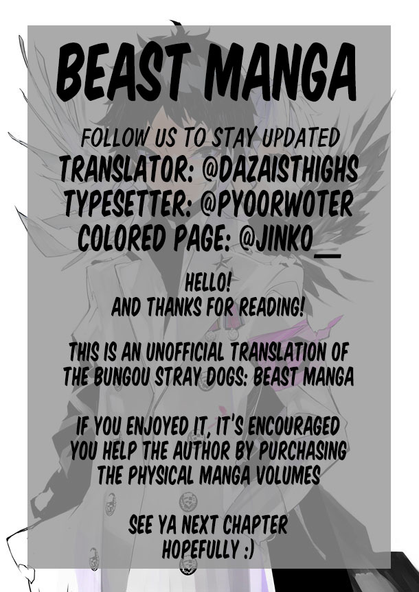 Bungou Stray Dogs Beast chapter 7 page 1