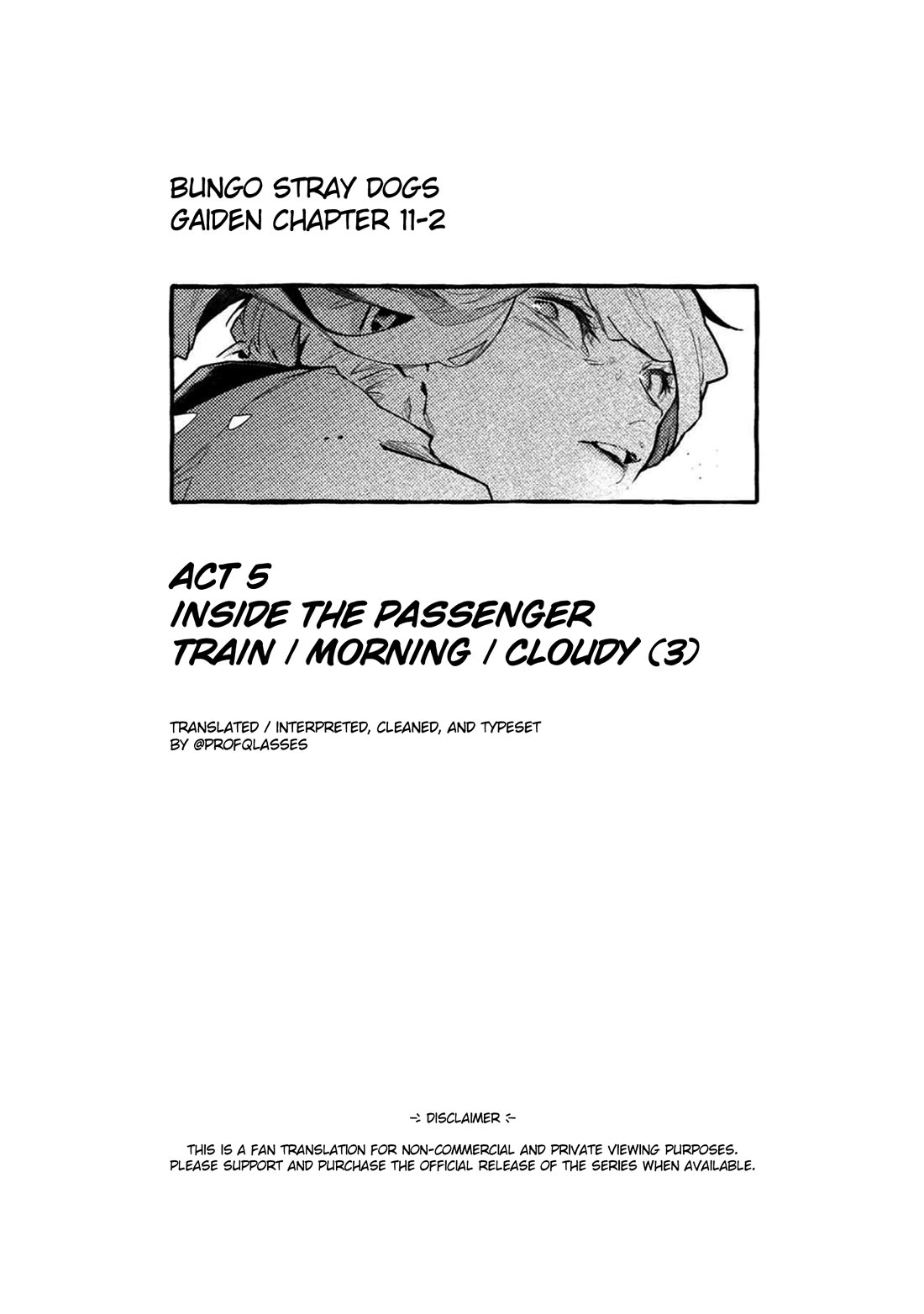 Bungou Stray Dogs Gaiden: Ayatsuji Yukito VS. Kyougoku Natsuhiko chapter 11.2 page 1